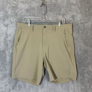 Free Fly Shorts Men 36 Performance Golf Chino Pockets Stretch Beige Fishing